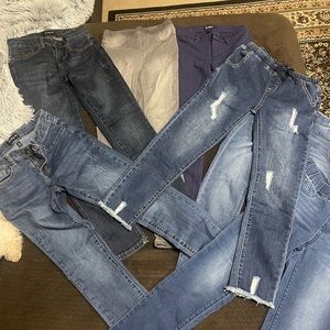 Lot of 17 youth girls jeans/pants (pink leopard print pants not pictured)